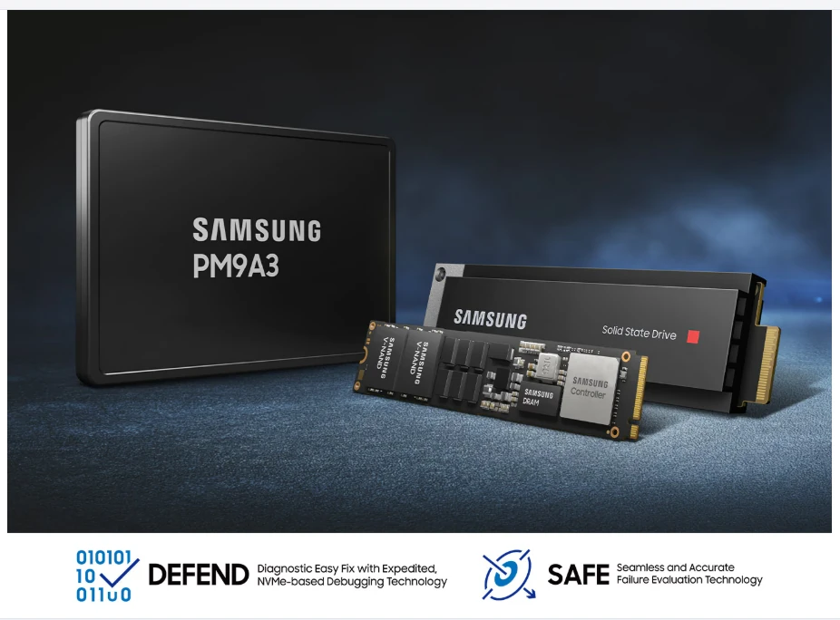 Principais recursos do SSD NVMe empresarial Samsung PM9A3